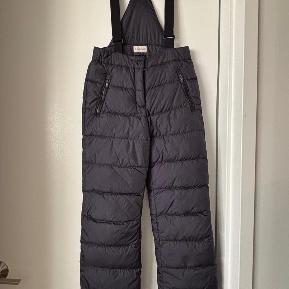 Moncler Kids Navy Puffer Overalls